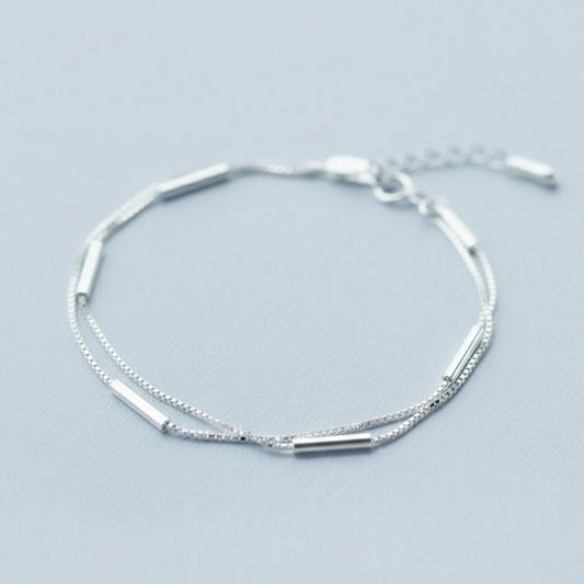 Katy - Armband mit Doppelketten im minimalistischen Stil