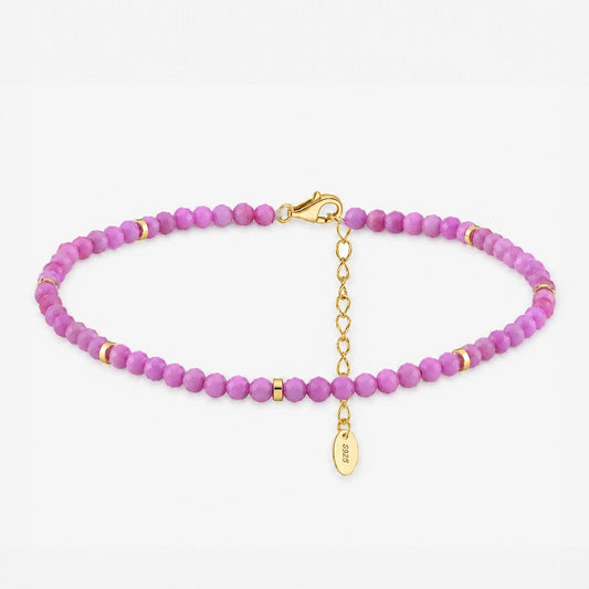 Lavendel – Anklet with purple stones