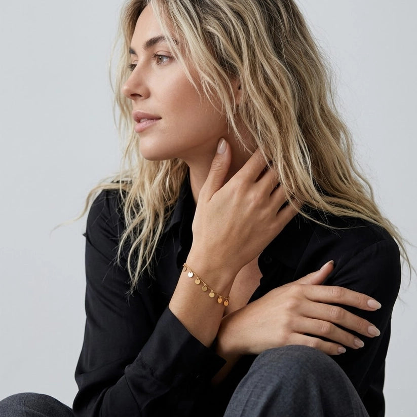 Lemonie - Armband mit hängendem, rundem Anhänger
