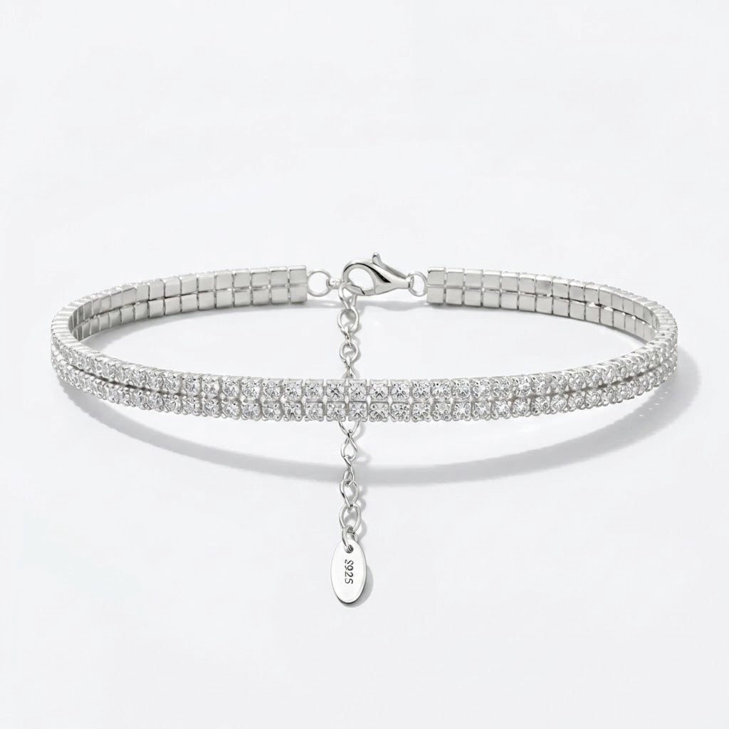 Lima – Anklet with wider chain and stones