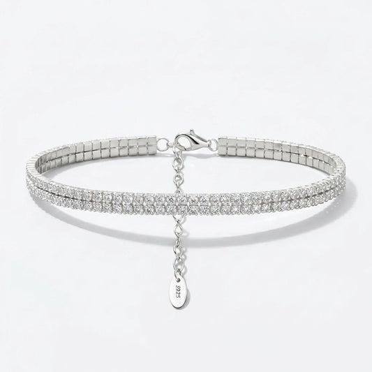 Lima – Anklet with wider chain and stones