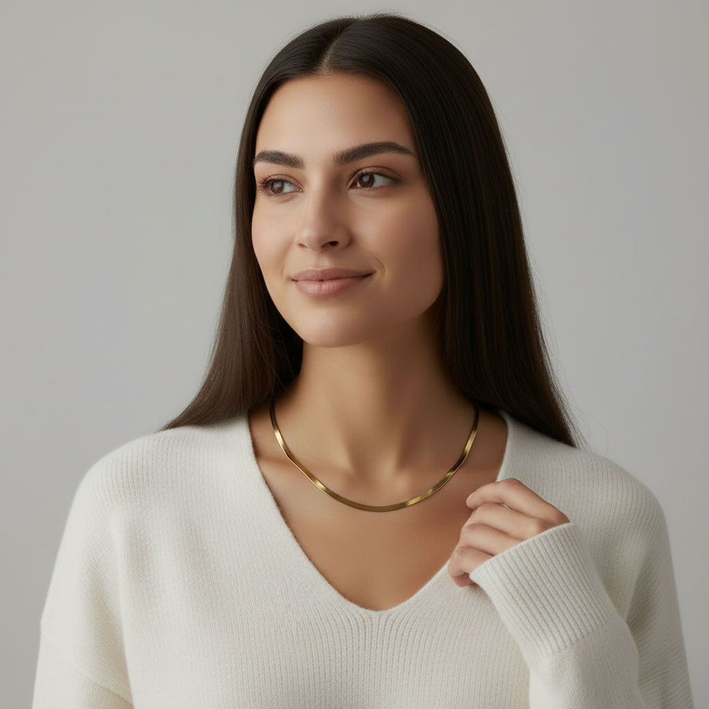 Lindy - Halskette mit Schlangenkette