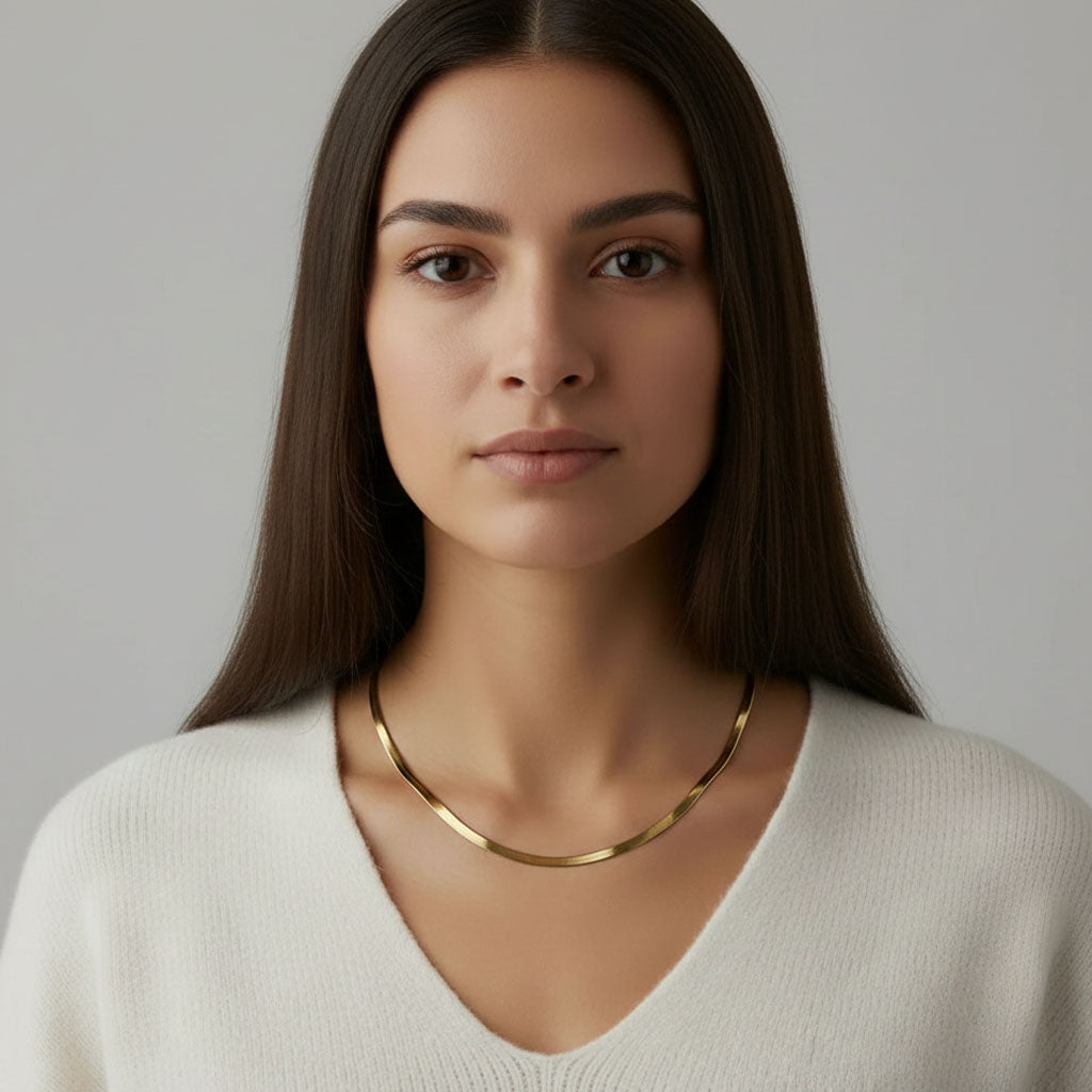 Lindy - Halskette mit Schlangenkette