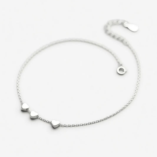 Love Me – Anklet with classic hearts