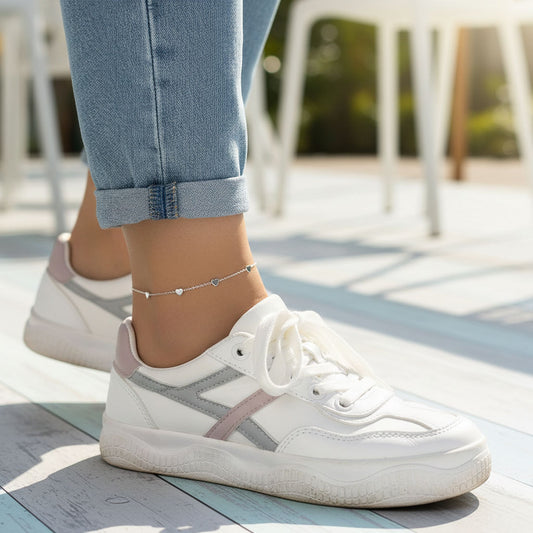 Love Me – Anklet with classic hearts