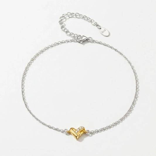 Lovisa – Anklet with heart-shaped decoration