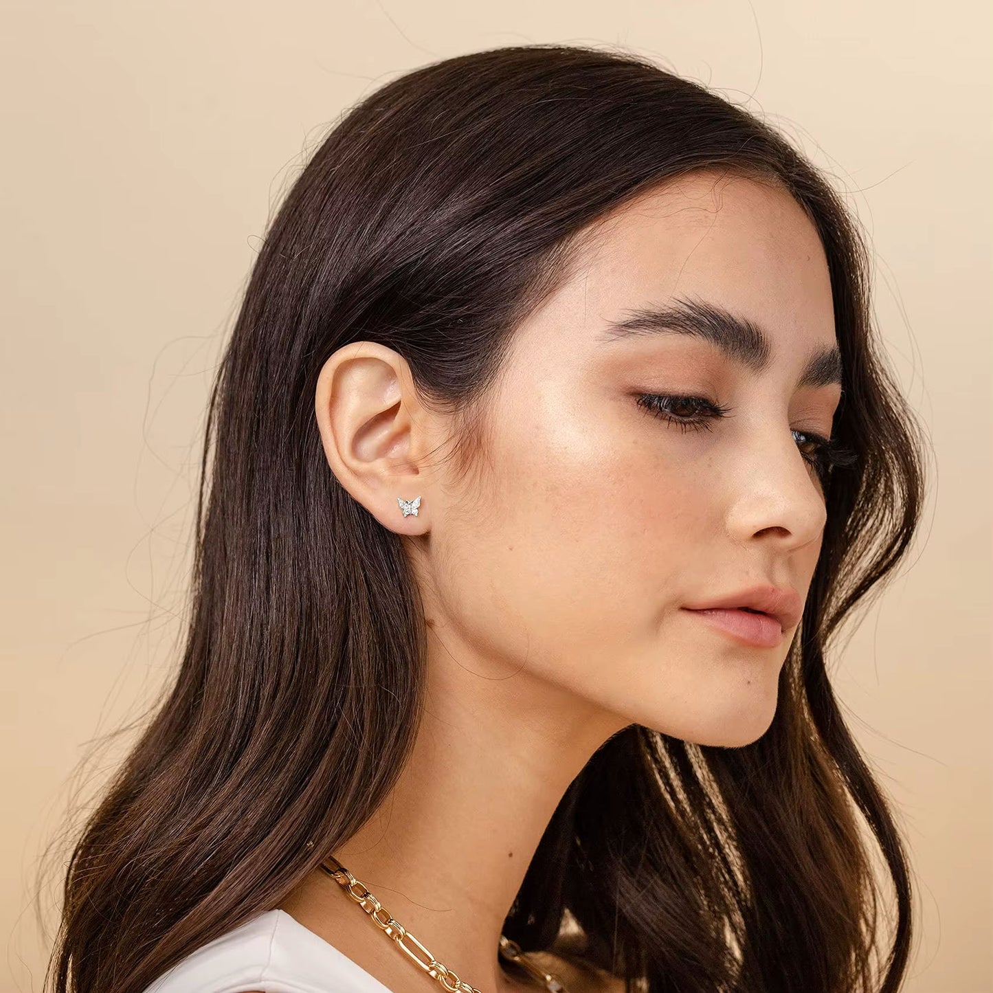 Lunelle - Ohrstecker mit funkelnden Schmetterlingen