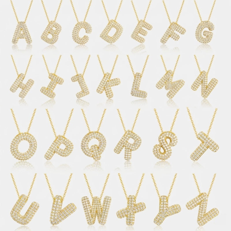 Luxe Initials – Necklace with chunky letter design