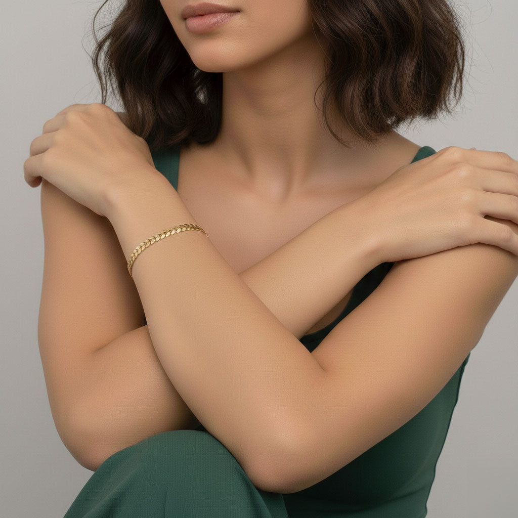 Madeline - Armband mit verbundenen Blättern