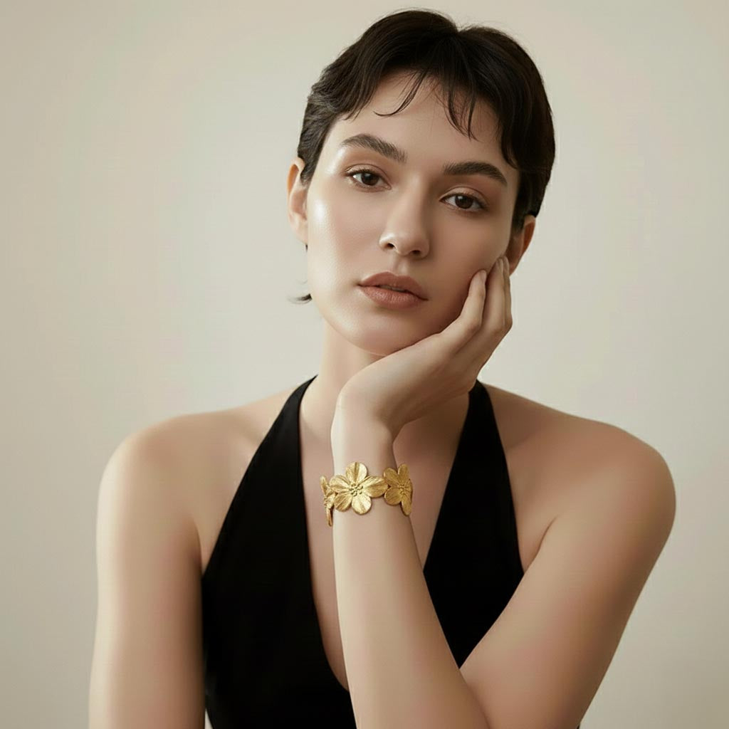 Magnolia - Armband met grote bloemen