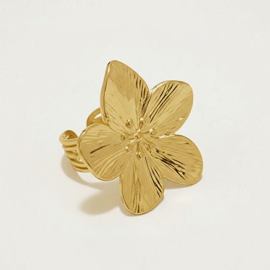 Magnolia - Verstellbarer Ring mit großer Blume