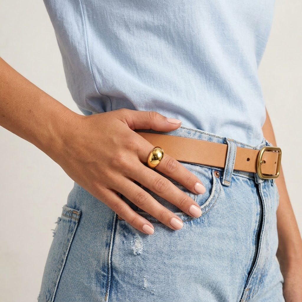 Mandy - Verstellbarer Ring mit breiterer Front