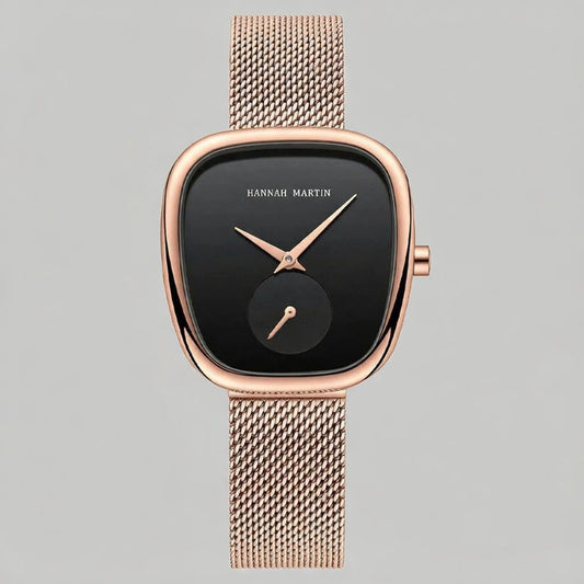 Meja - Uhr mit quadratisch abgerundetem Gehäuse