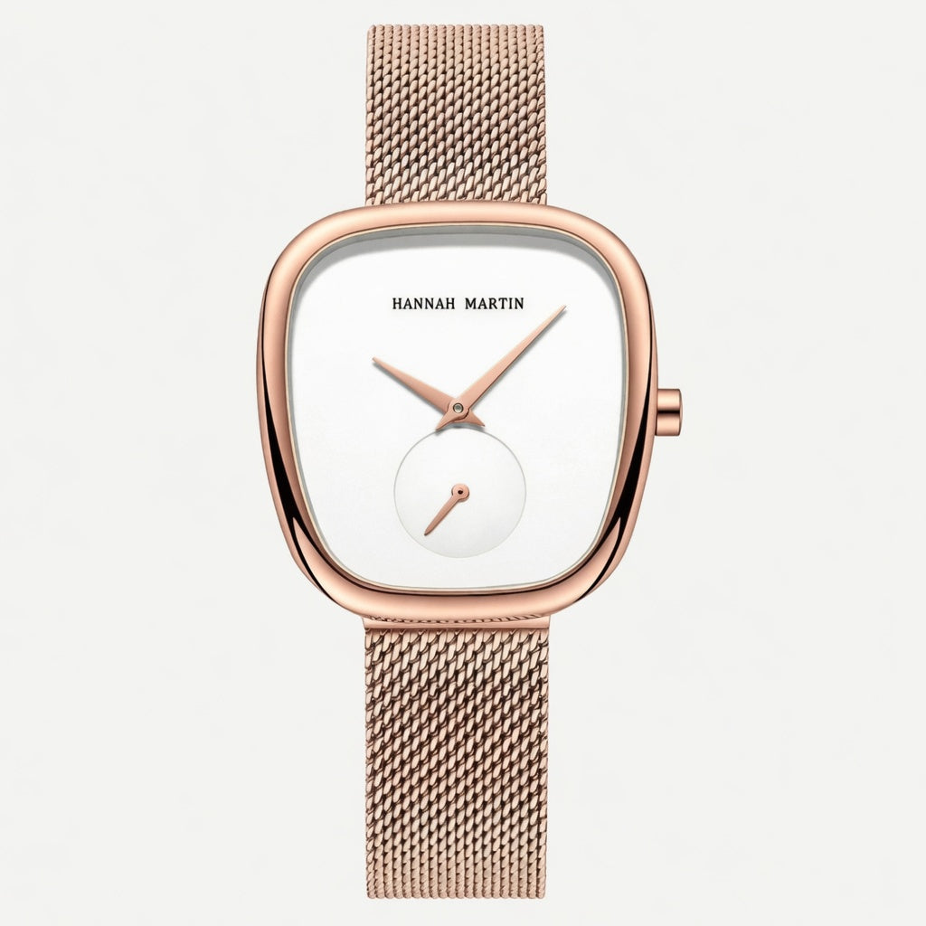 Meja - Uhr mit quadratisch abgerundetem Gehäuse