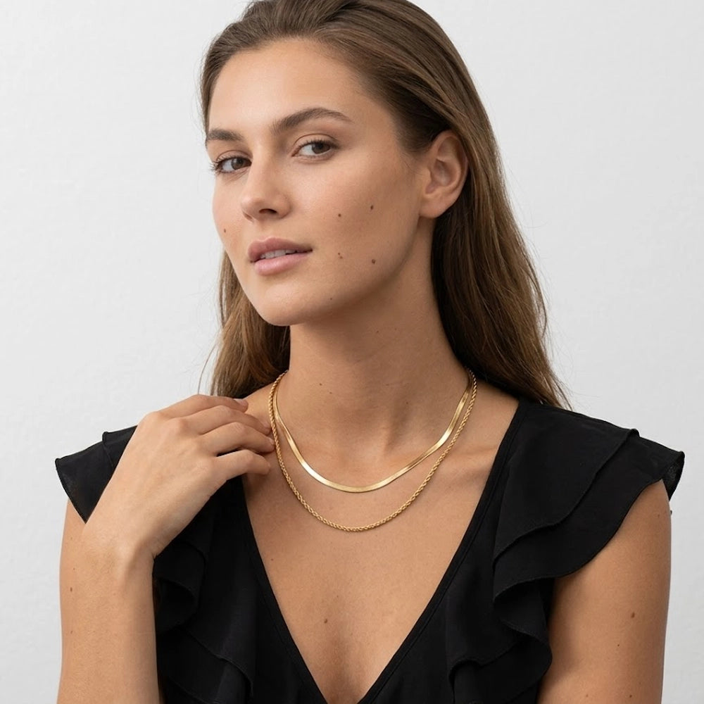 Naomi – Necklace with double chains