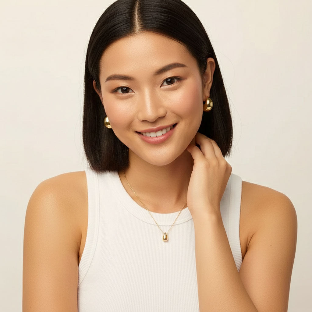 Naya - Ketting met kleine traanvormige hanger