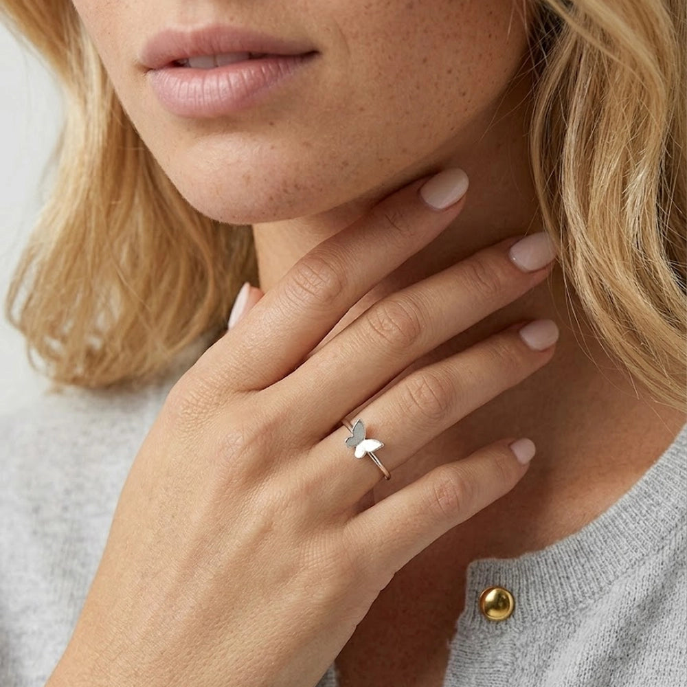 Nelia – Adjustable ring adorned with butterfly motif