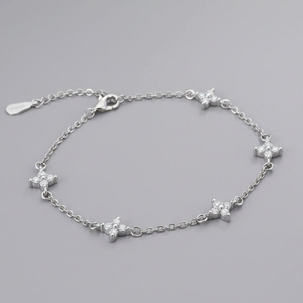 Northern Lights - Armband met fonkelende bloemen