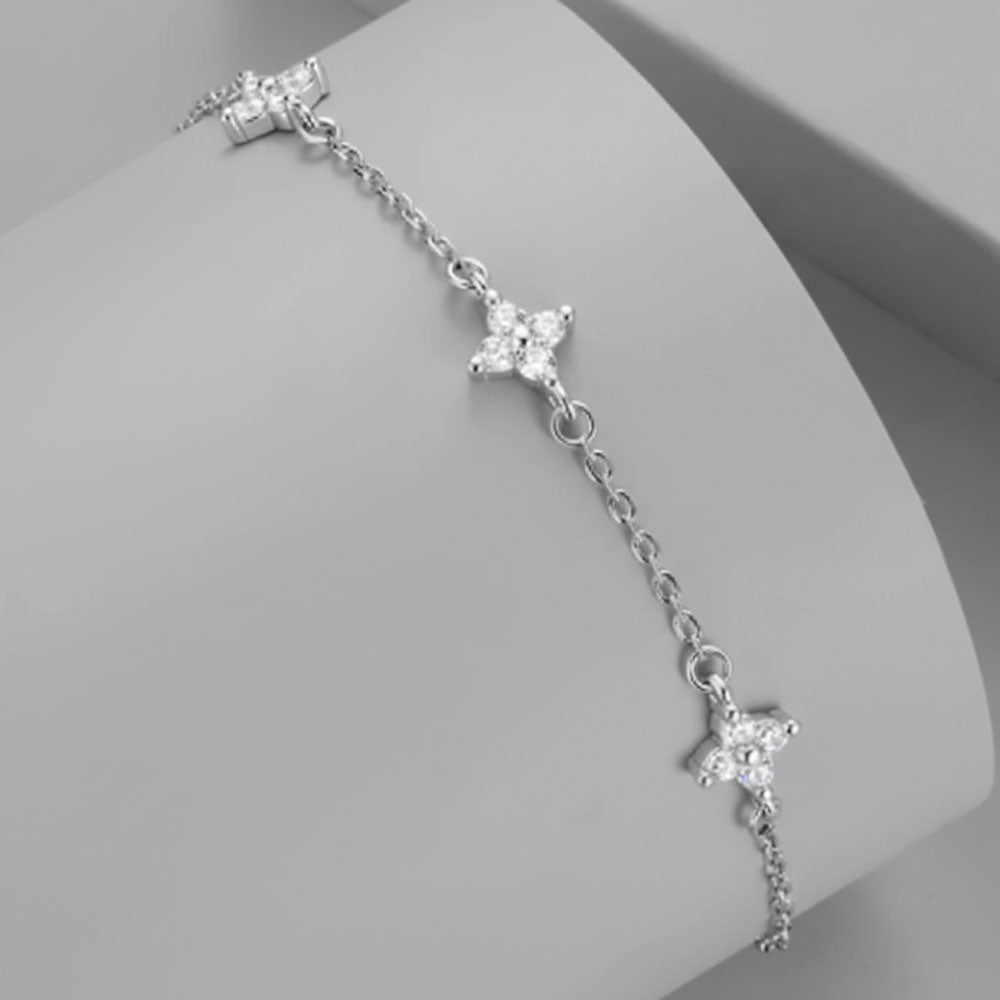 Northern Lights - Armband met fonkelende bloemen