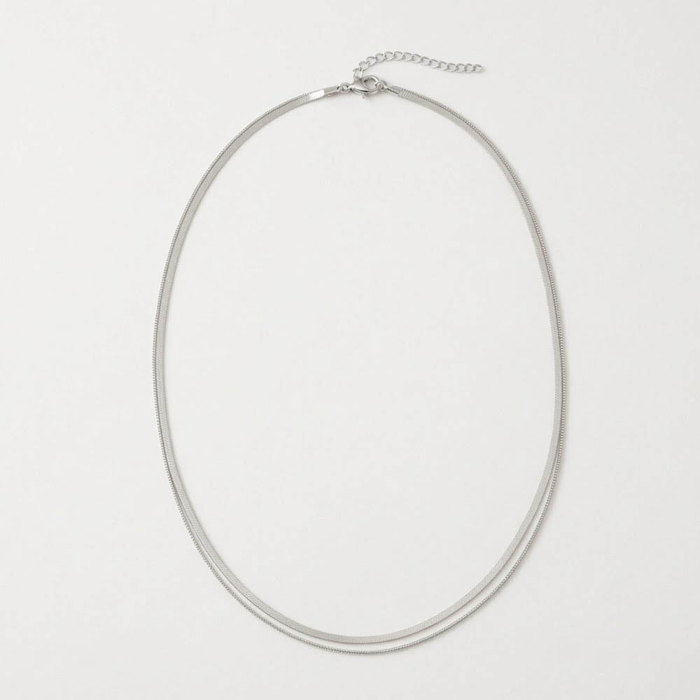 Nour – Double chain necklace with mixed thicknesses