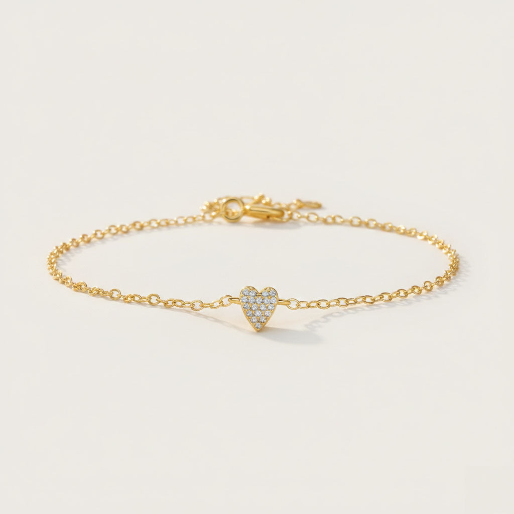 Passione - Armband met pavé gezet hart