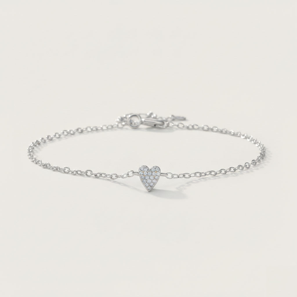 Passione - Armband met pavé gezet hart