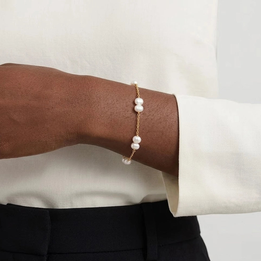 Pearly Glow - Armband mit Süßwasserperlen