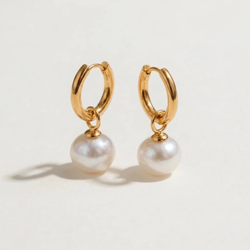 Pearly - Perlenohrringe im Vintage-Stil