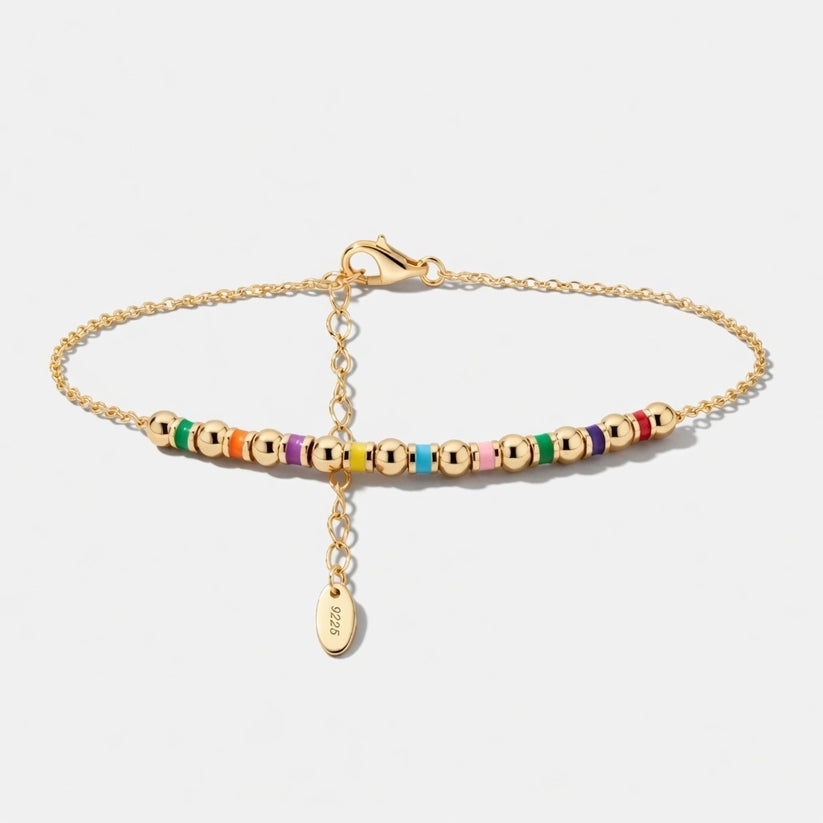 Prisma – Anklet with multicolored beads