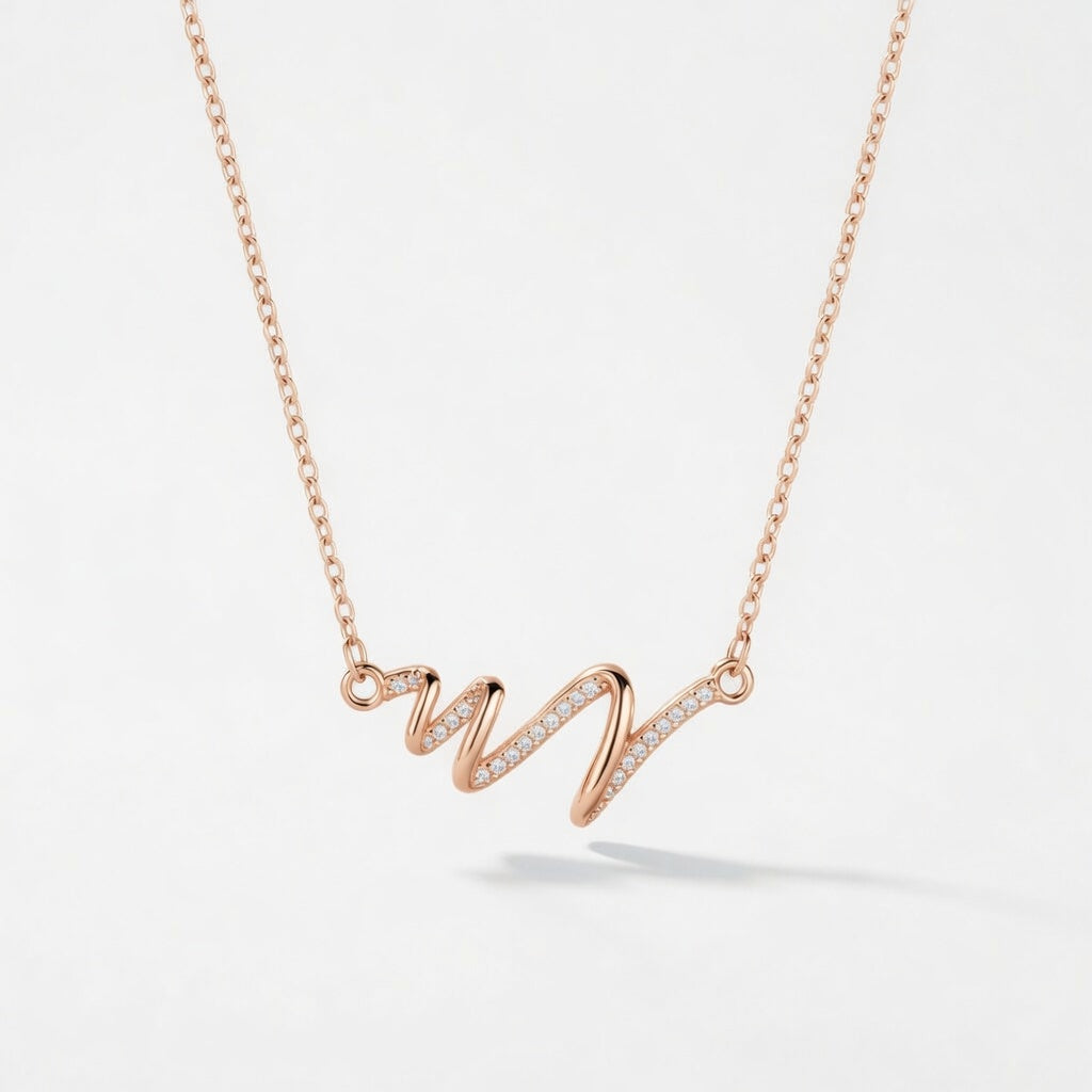 Curvy – Necklace with wave-shaped pendant
