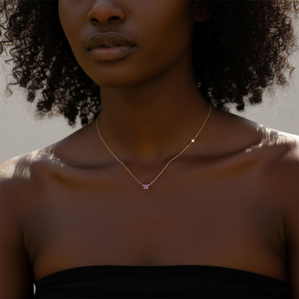 River – Necklace with multicolored stone