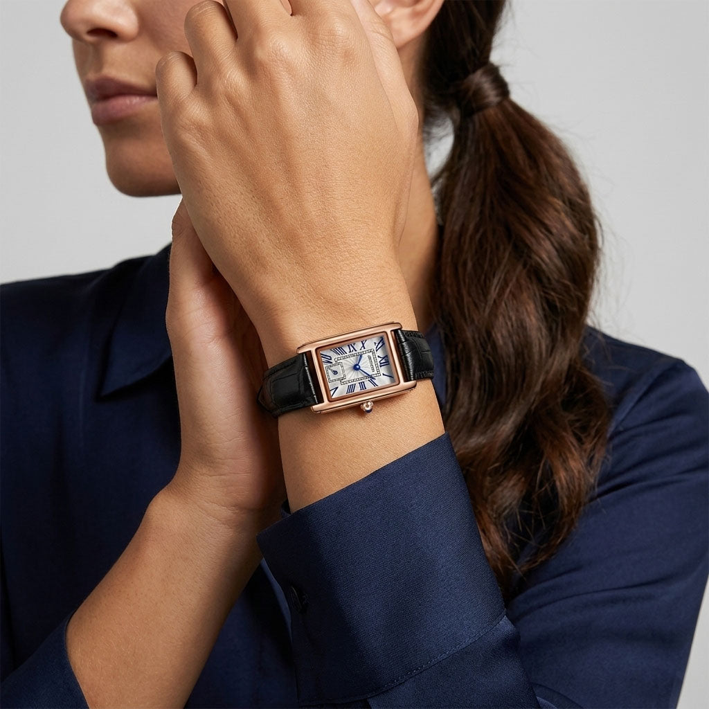 Roma - Uhr mit rechteckigem Zifferblatt