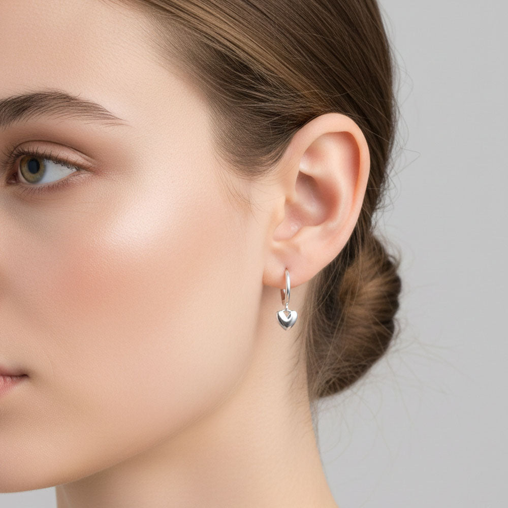 Romantica – Hoops with dangling heart