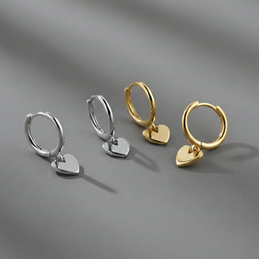 Romantica – Hoops with dangling heart