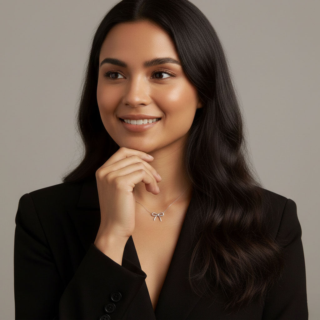 Rosette - Ketting met strikmotief