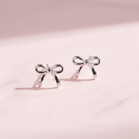 Rosette - Ohrstecker mit kleiner Schleife