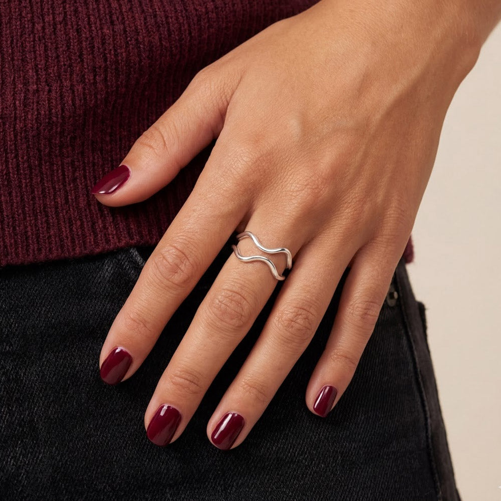 Roya – Adjustable ring with irregular shape