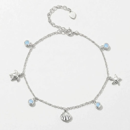Sandy – Anklet with sea-themed charm