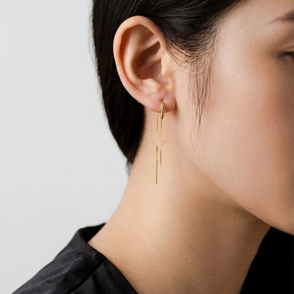 Shimmer Strings – Elegant tassel earrings