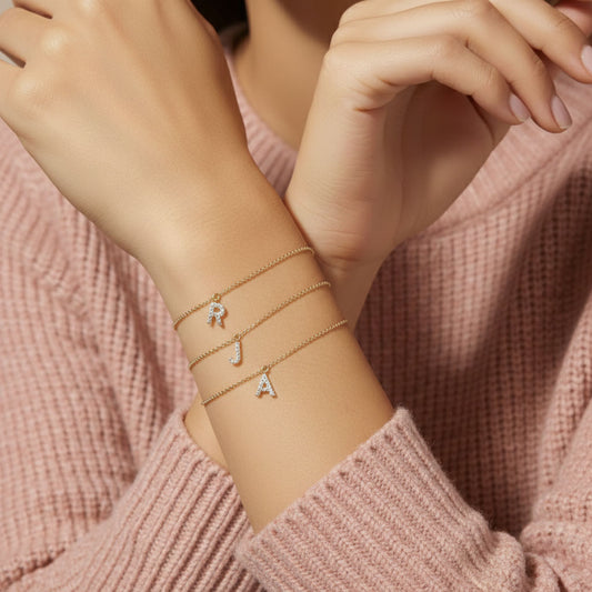 Shine Letter - Armband mit funkelndem Buchstaben