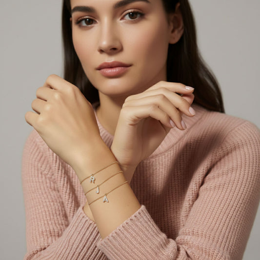 Shine Letter - Armband mit funkelndem Buchstaben