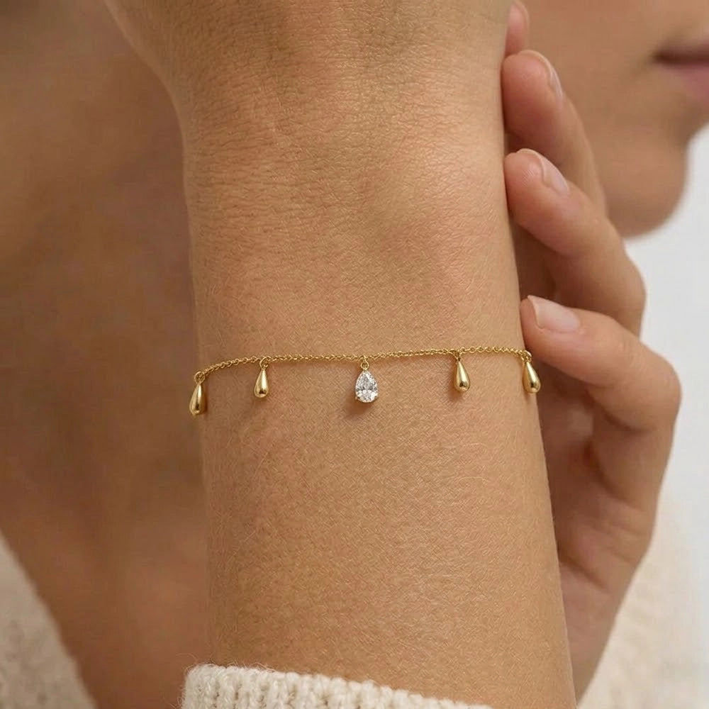 Signy - Armband mit Tropfen und Kristalldetails
