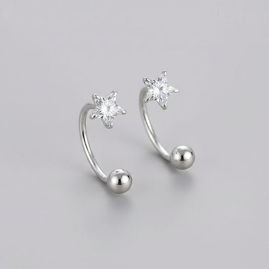 Stardust – Earrings with hook design and screw backs