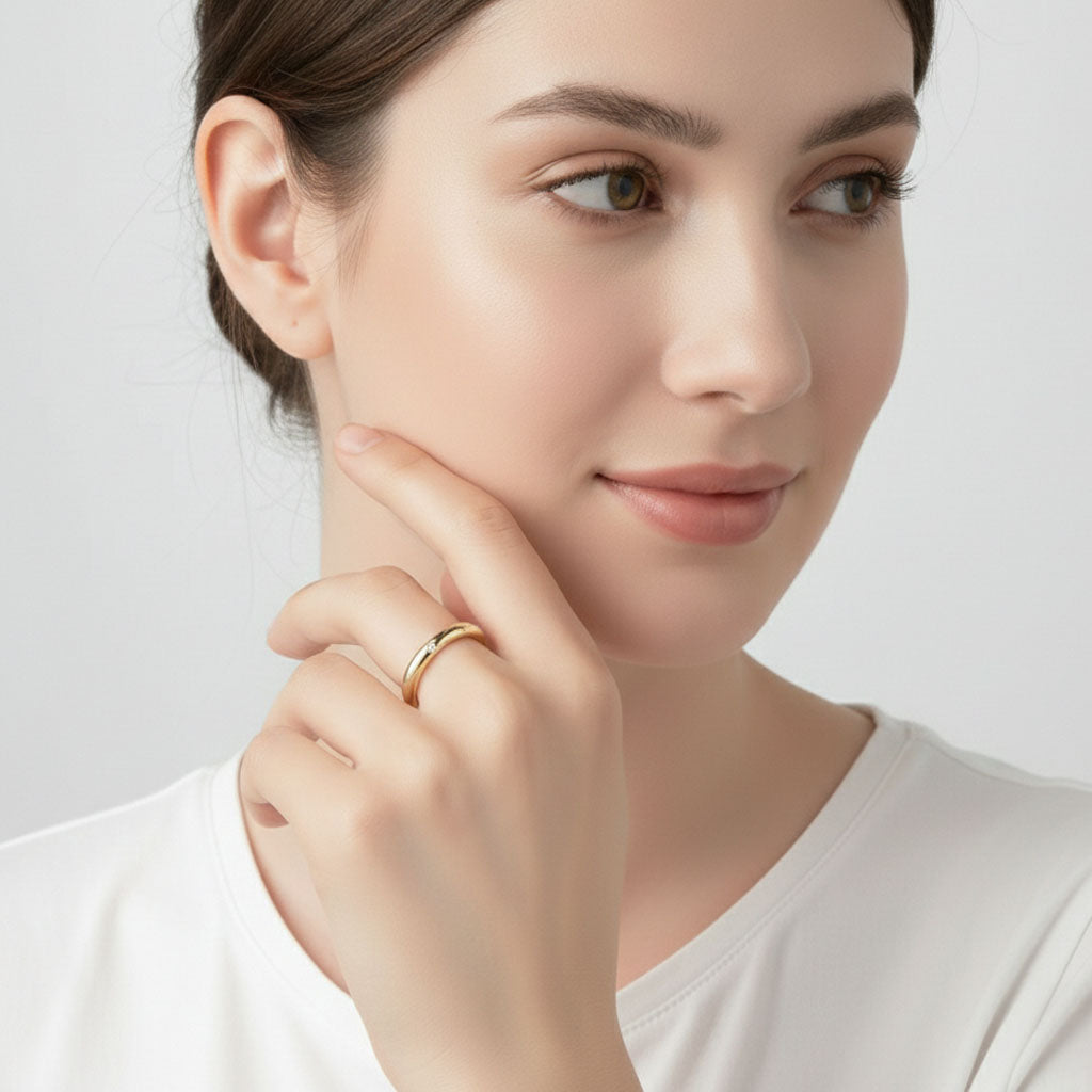 Stellar Glow - Ring with moissanite