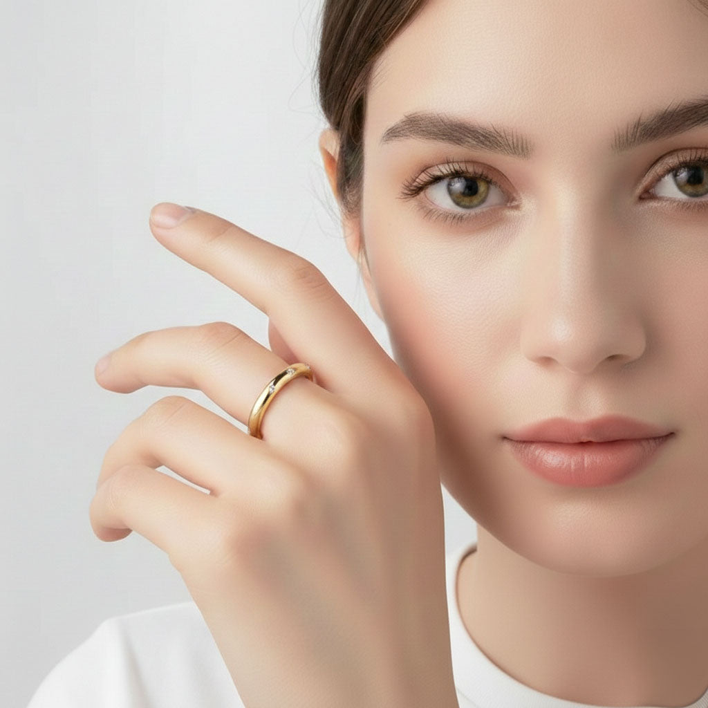 Stellar Glow - Ring with moissanite