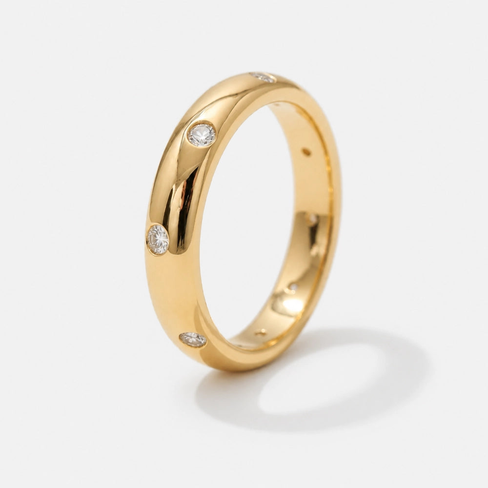 Stellar Glow - Ring met moissaniet