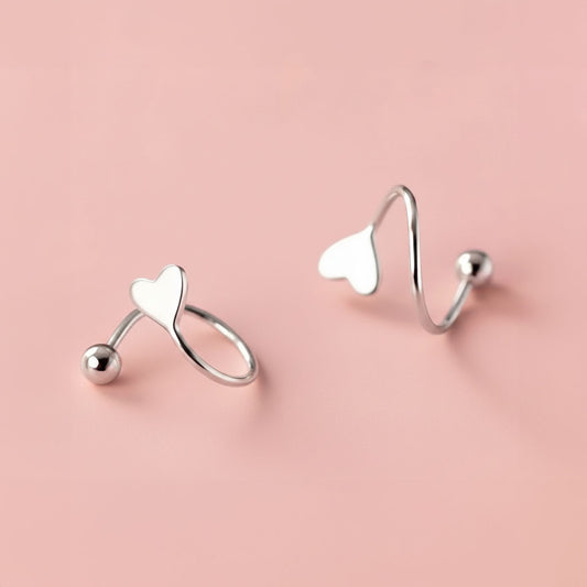 Twisted Heart & Star – Earrings with twisted design