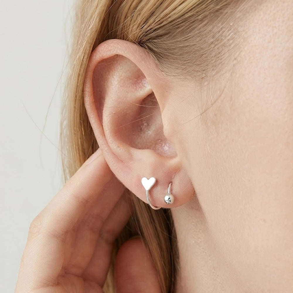 Twisted Heart & Star - Ohrringe mit gedrehtem Design