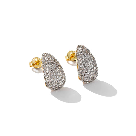 Valkyria – Teardrop-shaped earrings with sparkling stones