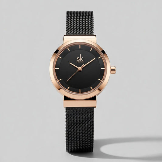 Velvet - Moderne Uhr mit Netzarmband